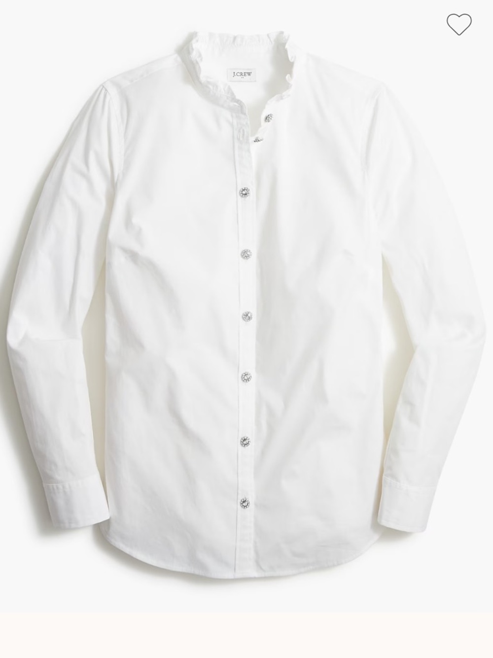 J Crew Jeweled White Button Down Shirt